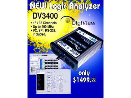 [M-01938]400MHz18ch/36ch USB 연결 로직 분석기 DigiView3400