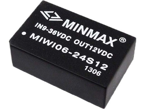 [M-06533]6W급 절연형 DC-DC 컨버터(12V500mA) MIWI06-24S12 - Minmax Technology Co., Ltd.