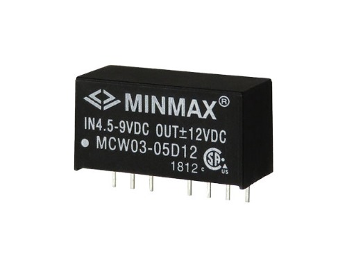 [M-04265]3W급 절연형 DC-DC 컨버터(±12V125mA) MCW03-05D12 - Minmax Technology Co., Ltd.