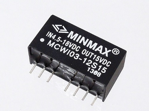 [M-06527]3W급 절연형 DC-DC 컨버터(15V200mA) MCWI03-12S15 - Minmax Technology Co., Ltd.