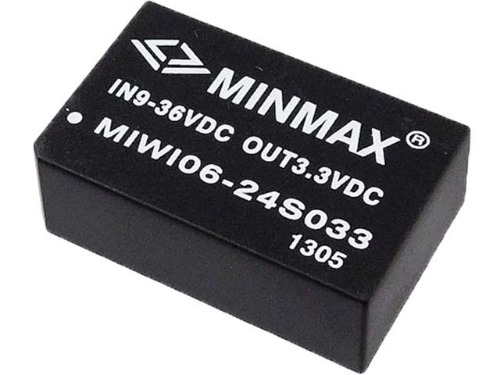 [M-06531]6W급 절연형 DC-DC 컨버터(3.3V1200mA) MIWI06-24S033 - Minmax Technology Co., Ltd.
