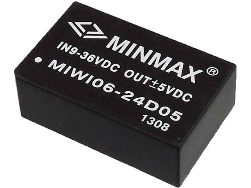 [M-06536]6W급 절연형 DC-DC 컨버터(±5V500mA) MIWI06-24D05 - Minmax Technology Co., Ltd.