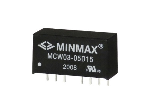 [M-04266]3W급 절연형 DC-DC 컨버터(±15V100mA) MCW03-05D15 - Minmax Technology Co., Ltd.