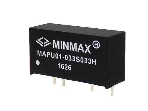 [M-10753]1W급 절연형 DCDC 컨버터 3.3V MAPU01-033S033H - Minmax Technology Co., Ltd.