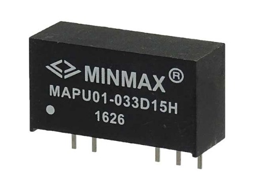[M-10756]1W 절연형 DCDC 컨버터 ±15V MAPU01-033D15H - Minmax Technology Co., Ltd.