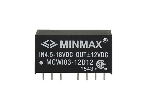[M-06529]3W급 절연형 DC-DC 컨버터(±12V±125mA) MCWI03-12D12 - Minmax Technology Co., Ltd.