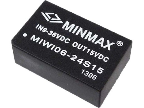 [M-06534]6W급 절연형 DC-DC 컨버터(15V400mA) MIWI06-24S15 - Minmax Technology Co., Ltd.
