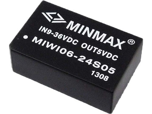 [M-06532]6W급 절연형 DC-DC 컨버터(5V1200mA) MIWI06-24S05 - Minmax Technology Co., Ltd.