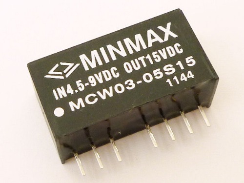 [M-04263]3W급 절연형 DC-DC 컨버터(15V200mA) MCW03-05S15 - Minmax Technology Co., Ltd.