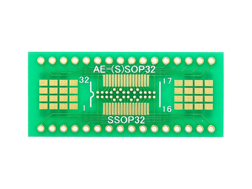 [P-11414]SSOP32 핀 (0.65mm) · SOP32 핀 (1.27mm) DIP 변환 기판